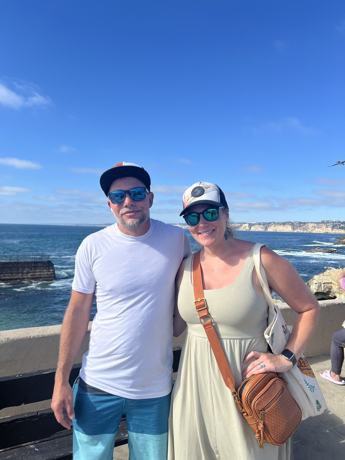 Lauren and her husband Andrew at the La Jolla coast